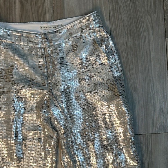 Alice and Olivia Sequin Pants Size 8 - Picture 4 of 13